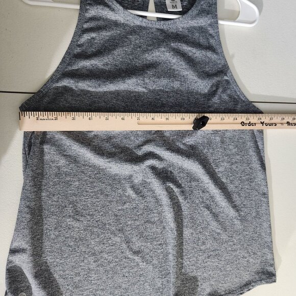 Senita Athletics Gray Racerback Tank Top M Stretchy Lightweight - Picture 5 of 10